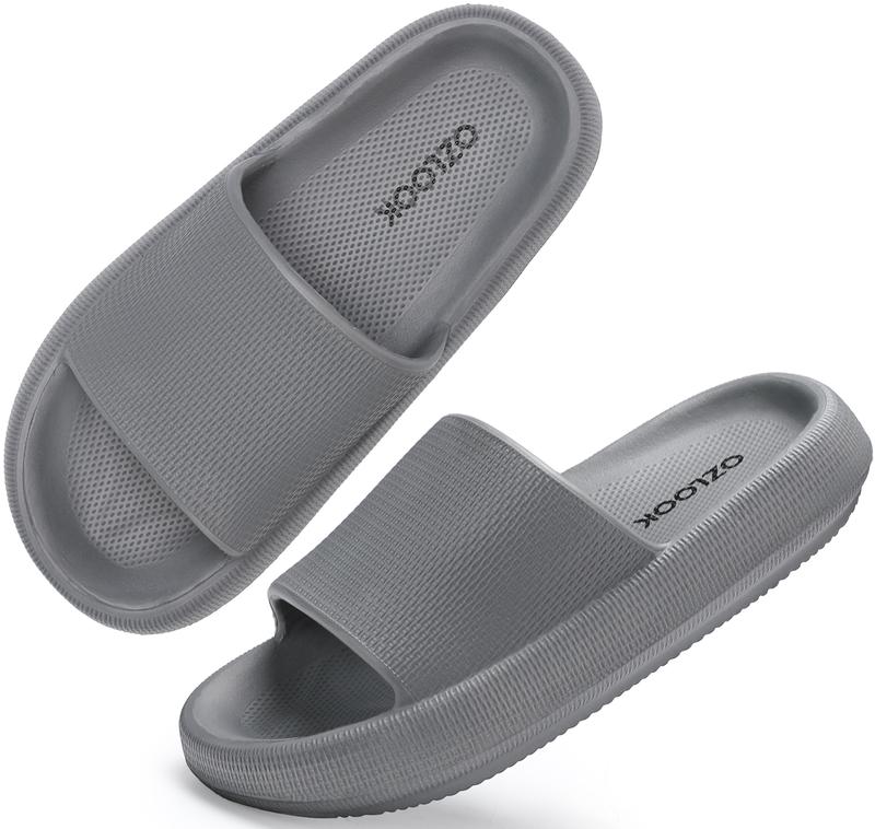 Pillow Slippers Non Slip Quick Drying Shower Slides Bathroom Sandals | Ultra Cushion Thick Sole Women Shoe Walking Shoes Flipflop Footwear Comfort  showershoes