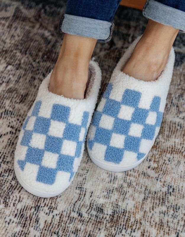 Checkered Pattern Slippers, Cozy and Comfy, Women's, Girls, Comfortable Footwear Shoe Flipflop Slide Classic Walking Shoes Parent