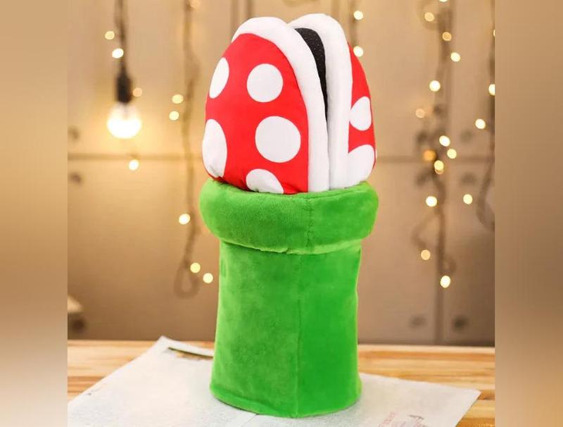 Super Mario Piranha Plant Plush Slippers