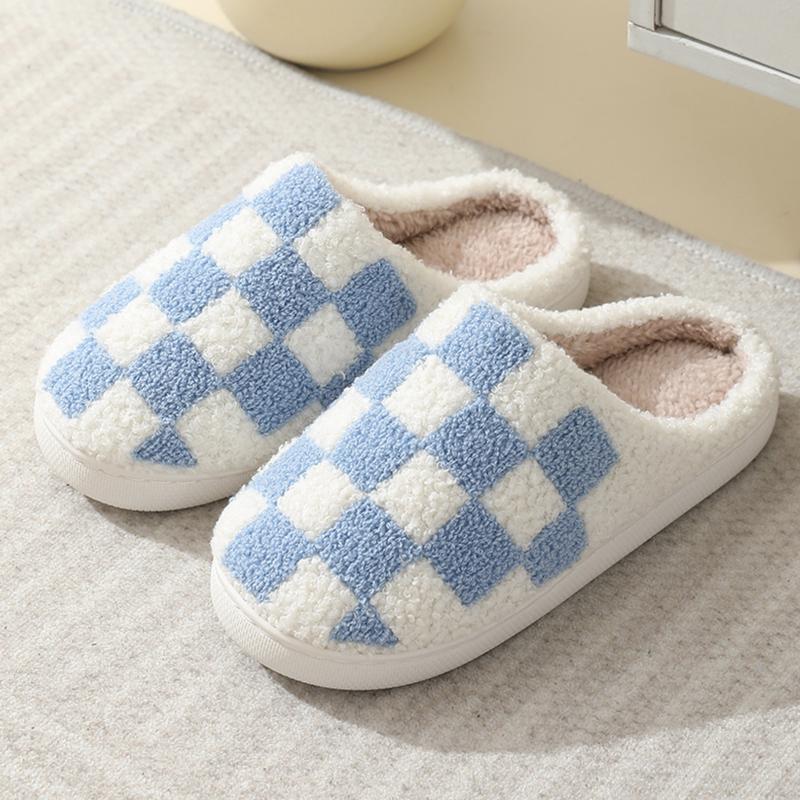 Checkered Pattern Slippers, Cozy and Comfy, Women's, Girls, Comfortable Footwear Shoe Flipflop Slide Classic Walking Shoes Parent