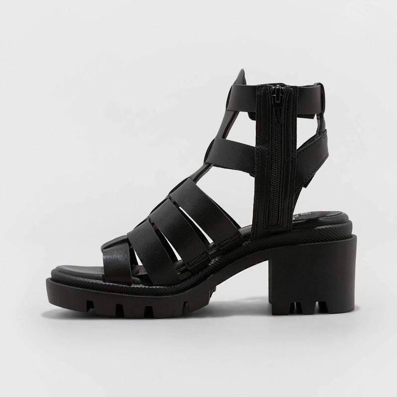 Wild Fable High-Top Fisherman Sandal Faux Leather Chunky Block Heels