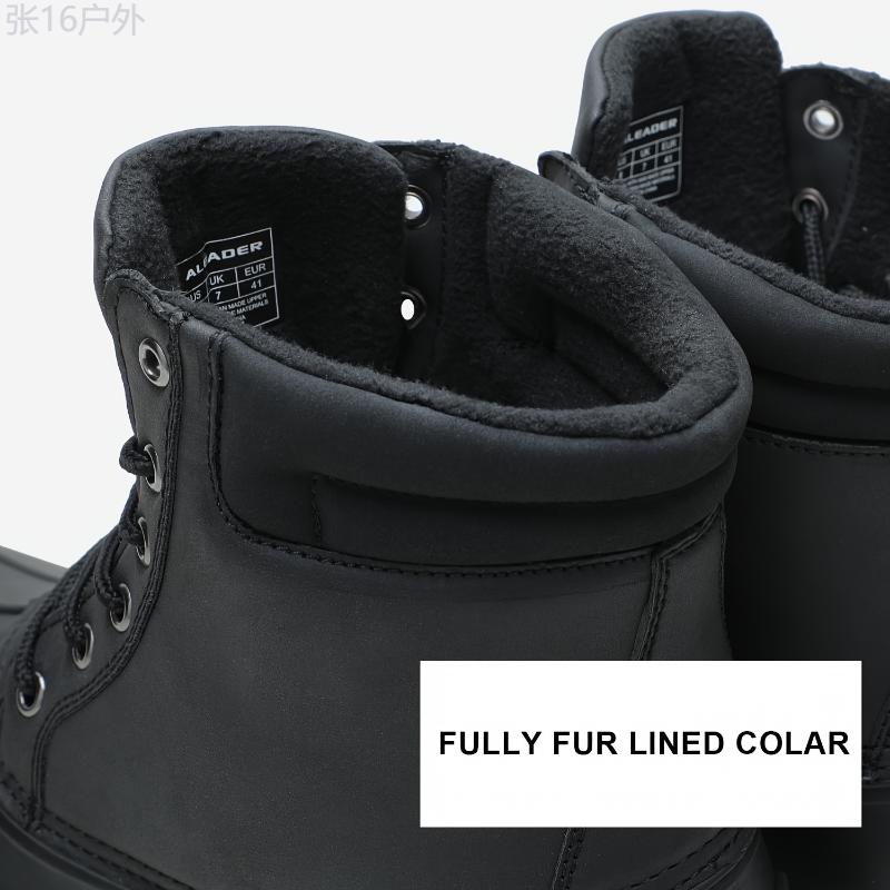 Men's Insulated Fur Lined Duck Snow Boot - Waterproof Winter Boot for Cold Weather - Warm and Comfortable Snowshoes for Men Footwear Boy