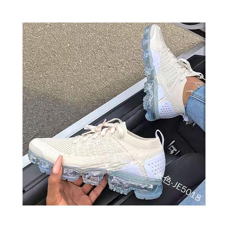 New Breathable Sneaker Women's Height Increasing Insole Flying Woven Women's Shoes Front with Breathable Running Sneaker