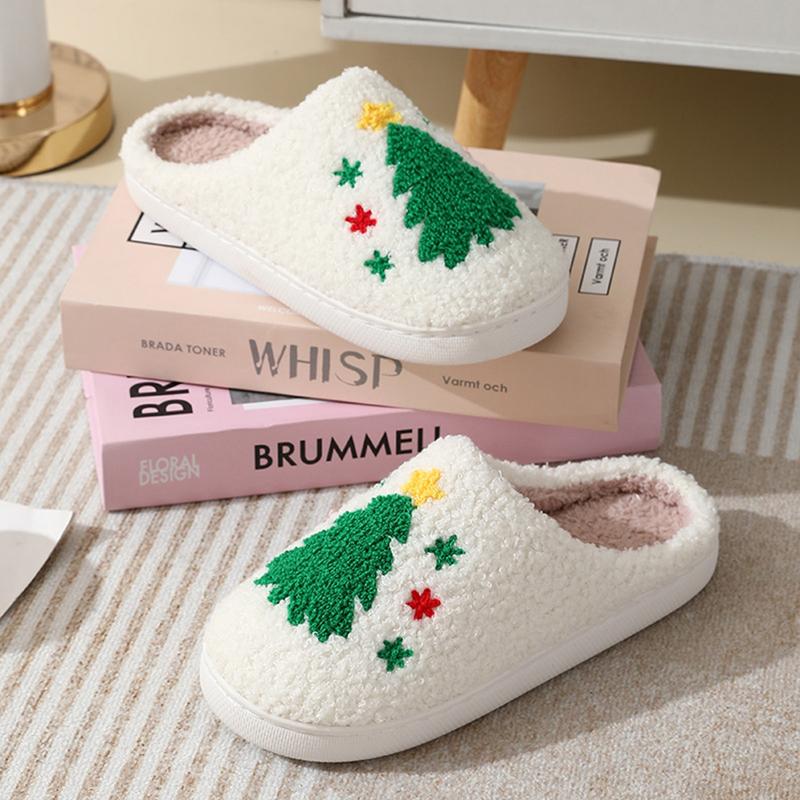 Slippers for Men & Women Non-slip Plush Warm Slippers House Shoes for Winter