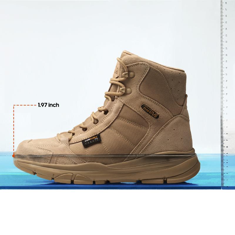 NORTIV8 Men's Lightweight Military Work Boots with Superior Durability & Traction - Walking Shoes