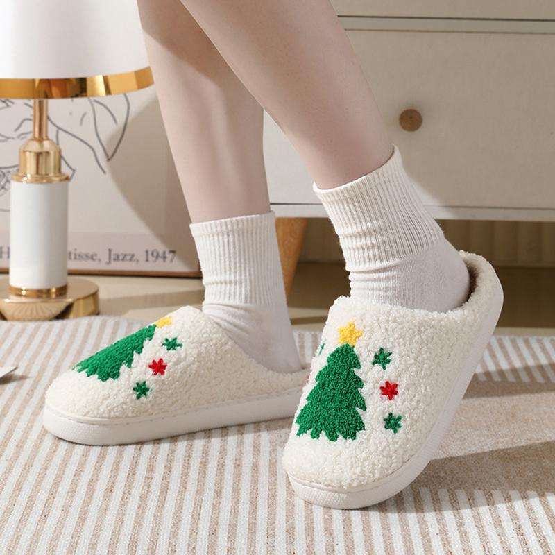 Slippers for Men & Women Non-slip Plush Warm Slippers House Shoes for Winter