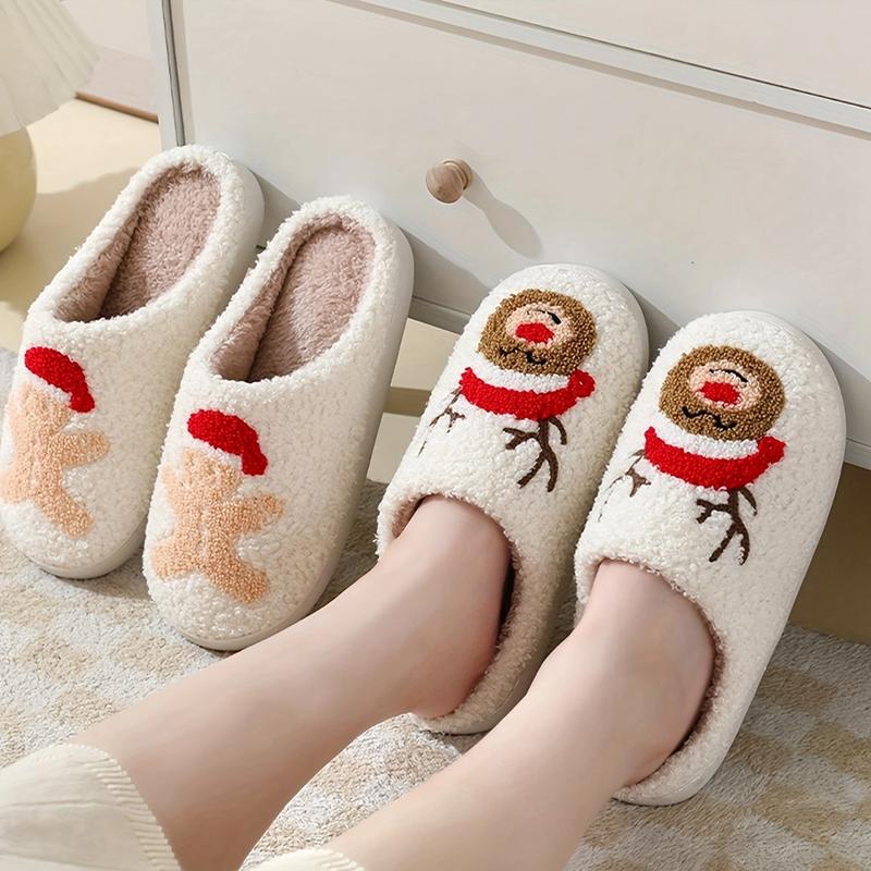 Slippers for Men & Women Non-slip Plush Warm Slippers House Shoes for Winter