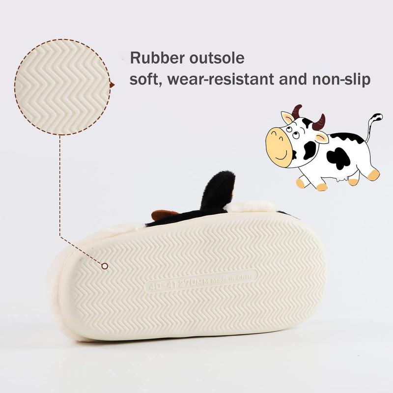 Cow Slippers Women Cartoon Slipper Cotton Kawaii Socks Animal Warm Slippers Cute Indoor Non Skid House Slipper