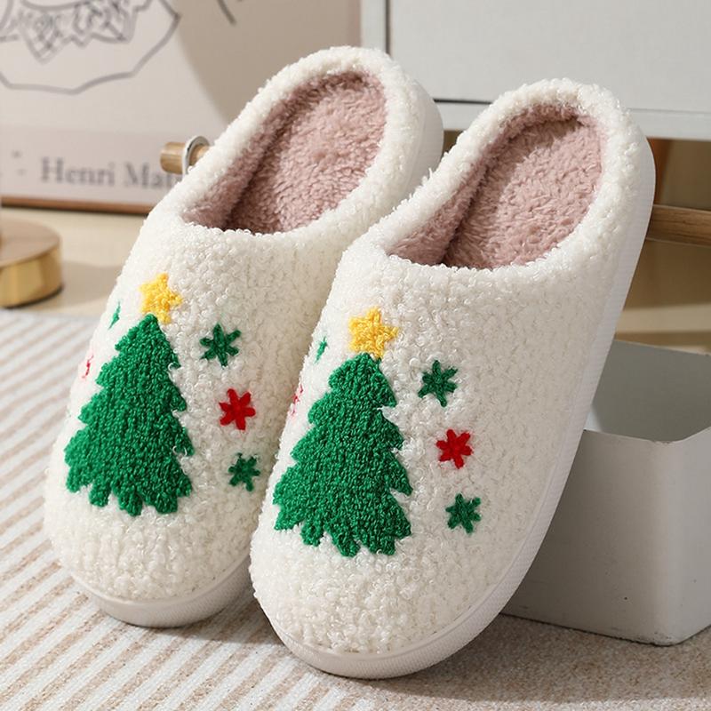 Slippers for Men & Women Non-slip Plush Warm Slippers House Shoes for Winter