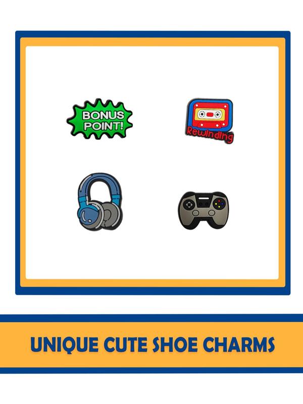 Game Console Series Shoe Charms, Cute Game Console Design Shoe Decoration Charms, Fashionable Shoes Decoration Accessories for Women & Men