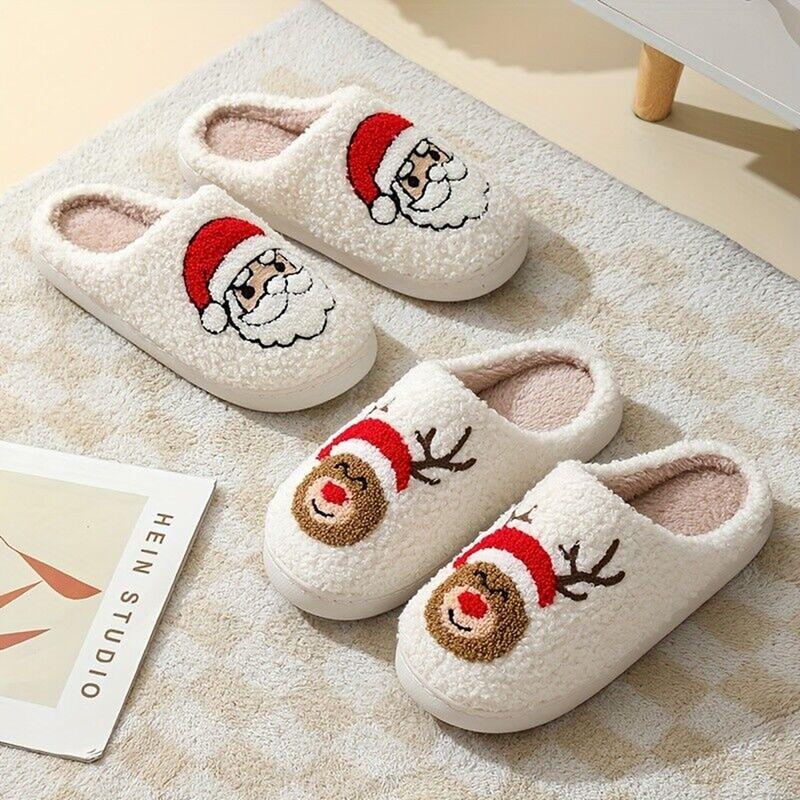 Slippers for Men & Women Non-slip Plush Warm Slippers House Shoes for Winter