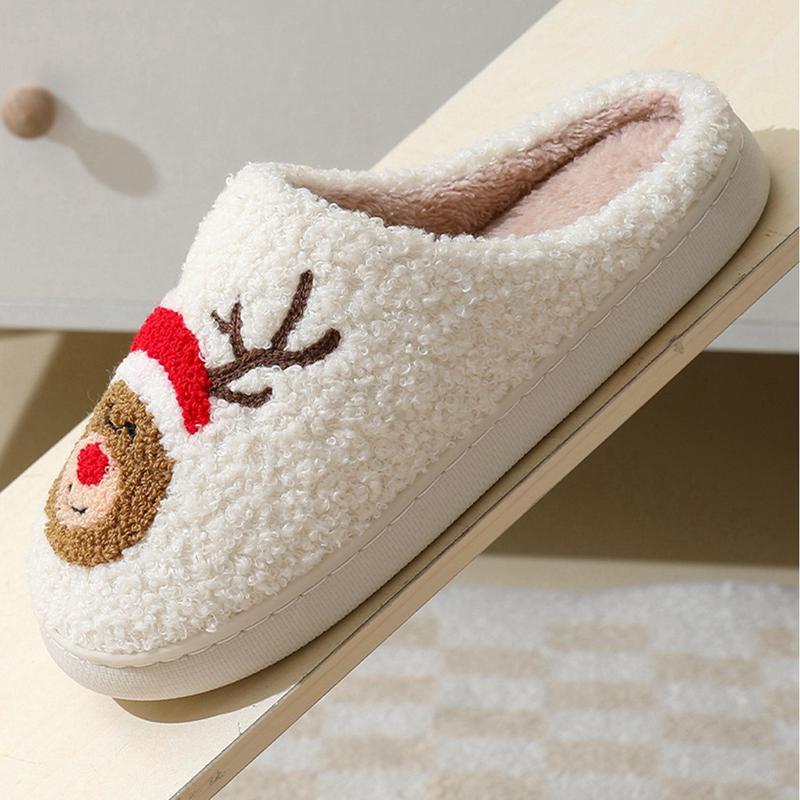 Slippers for Men & Women Non-slip Plush Warm Slippers House Shoes for Winter