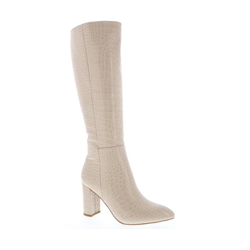 Martha -  Embossed Croc Chunky Heel Boots