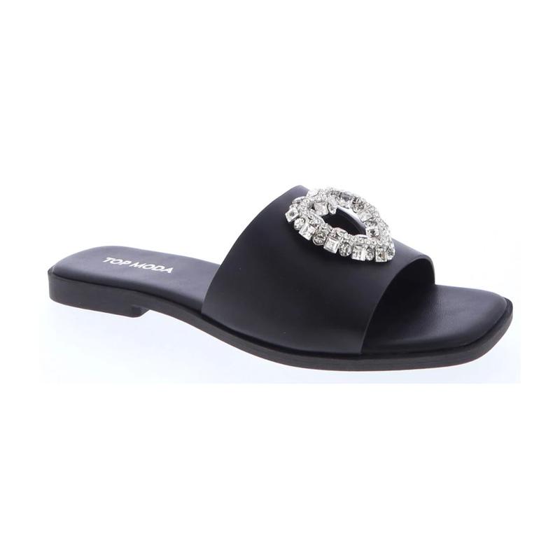 DUBAI-5 Women's Sandal Heart Shaped Rhinestone Embellished