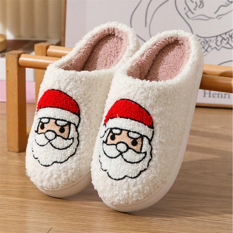 Women's Christmas House Slippers Warm Slip-on Cotton Slippers, Memory Foam Fluffy Slippers, Cozy House Slippers, Indoor Outdoor Home Shoes Footwear Walking Shoes