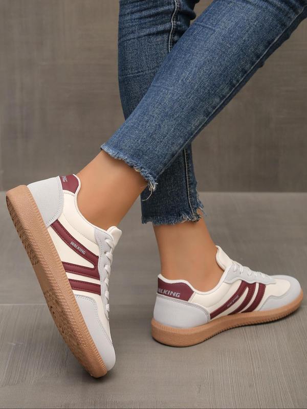 Women's Fashionable Patchwork Low Top Sneakers, Casual Comfortable Round Toe Sports Running Shoes, All-match Basic Shoes for Daily Wear