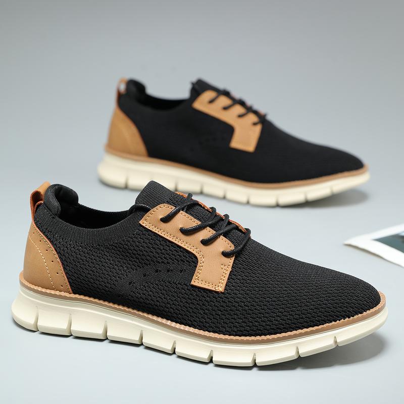 Men's Mesh Sneakers Oxfords Business Casual Walking ShoesTennis Comfortable，Comfortable  Lightweight Breathable Sports Running Shoes