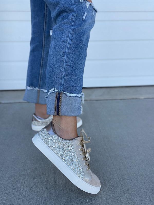 Corkys Dazzle Sneaker In Gold