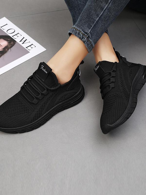 Women's Fashionable Lace Up Low Top Sneakers, Casual Breathable Comfortable Sports Running Shoes, All-match Basic Shoes for Daily Wear, Girl Walking Shoes