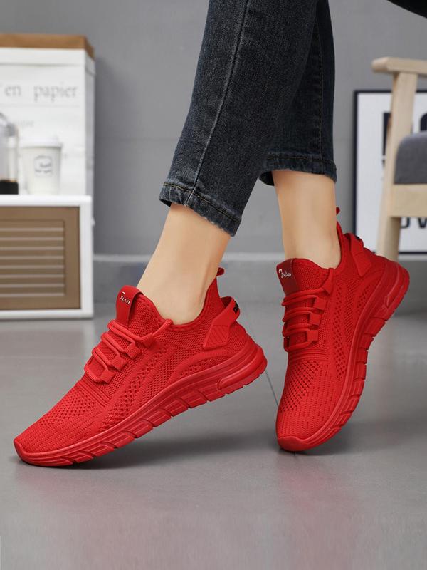 Women's Fashionable Lace Up Low Top Sneakers, Casual Breathable Comfortable Sports Running Shoes, All-match Basic Shoes for Daily Wear, Girl Walking Shoes