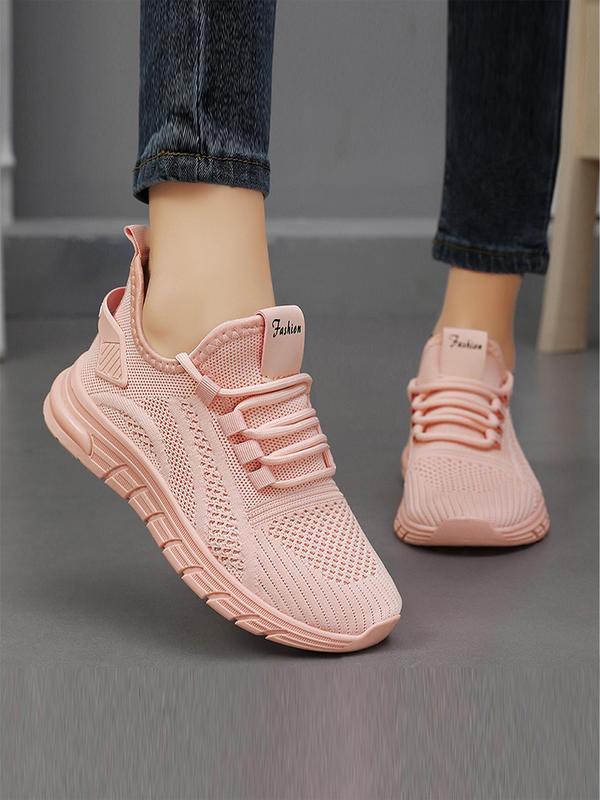 Women's Fashionable Lace Up Low Top Sneakers, Casual Breathable Comfortable Sports Running Shoes, All-match Basic Shoes for Daily Wear, Girl Walking Shoes