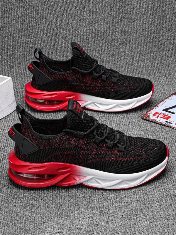 Men's Fashionable Lace Up Front Air Sole Sneakers, Casual Comfortable Breathable Sports Running Shoes, Male All-match Round Toe Shoes for Daily Wear Designer Shoes