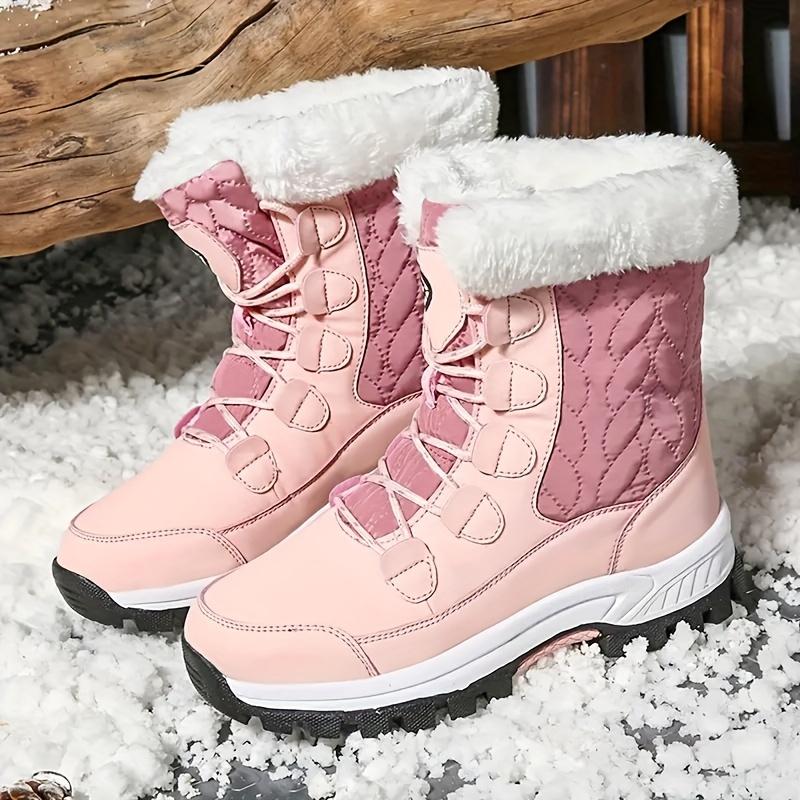 Women's Winter Boots, Mid-calf Warm Lined Snow Boots, Non-slip Warm Shoes, Fashionable And Casual Women's Boots Girl Walking Shoes