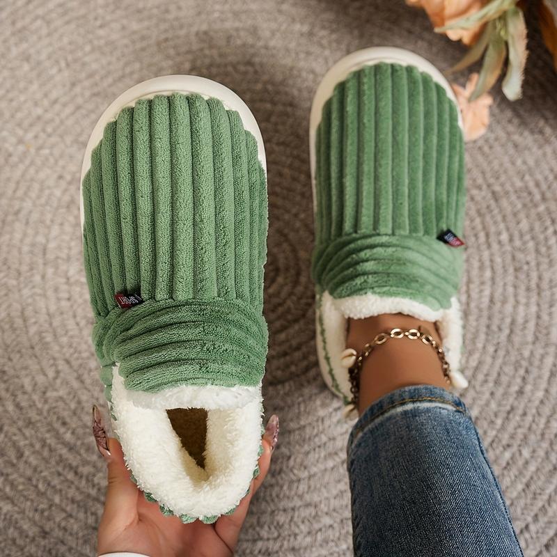 Super Soft Thermal Winter Slippers, Cozy & Warm Plush Floor Slippers, Slip On Flatform House Shoes