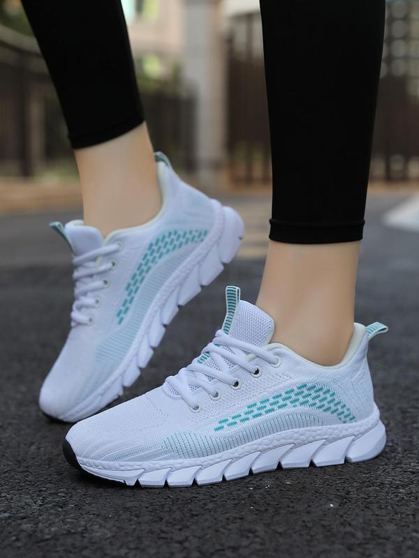 Women's Fashionable Lace Up Low Top Sneakers, Casual Breathable Comfortable Sports Running Shoes, All-match Basic Shoes for Daily Wear