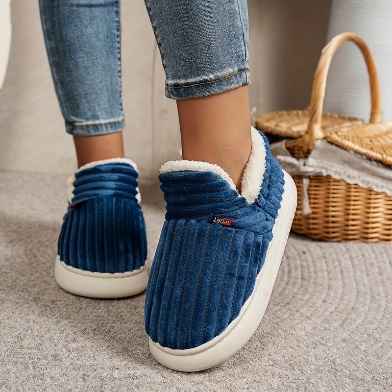 Super Soft Thermal Winter Slippers, Cozy & Warm Plush Floor Slippers, Slip On Flatform House Shoes