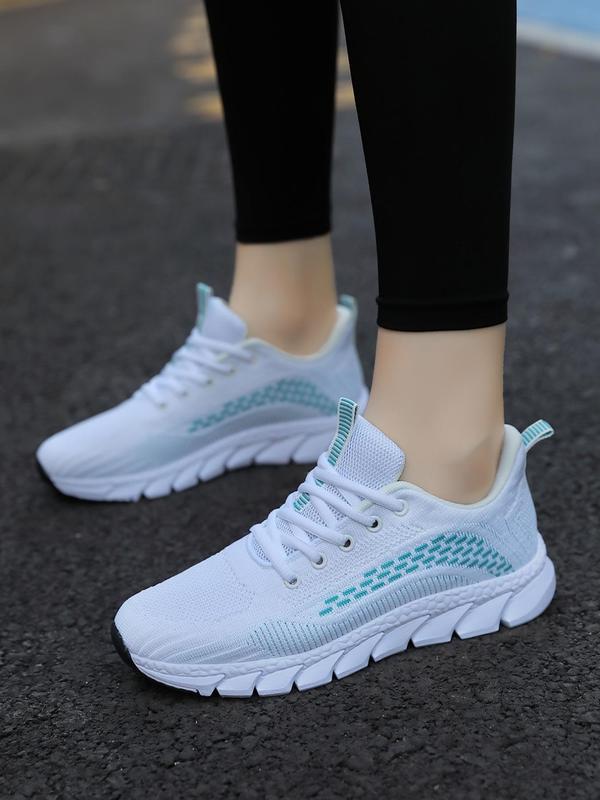 Women's Fashionable Lace Up Low Top Sneakers, Casual Breathable Comfortable Sports Running Shoes, All-match Basic Shoes for Daily Wear