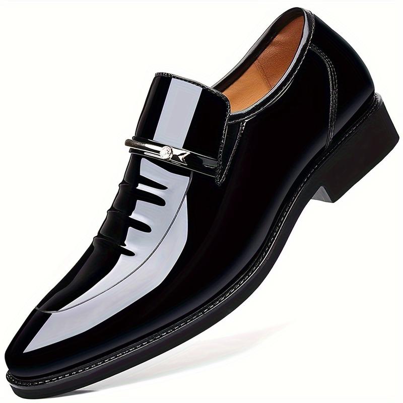 Men's Formal Wear Shoes Formal Business Oxford High Gloss Sun Euphorbia Herb Leather Slip-on Loafers Comfortable Men's Shoes