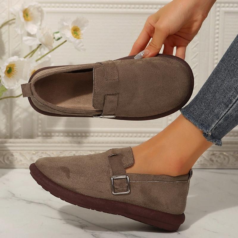 Women's  Cozy Suede Clogs With Arch Support, Buckle Adjustment Outdoor Comfortable Slip-Ons