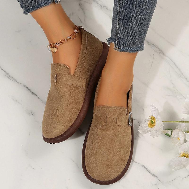 Women's  Cozy Suede Clogs With Arch Support, Buckle Adjustment Outdoor Comfortable Slip-Ons