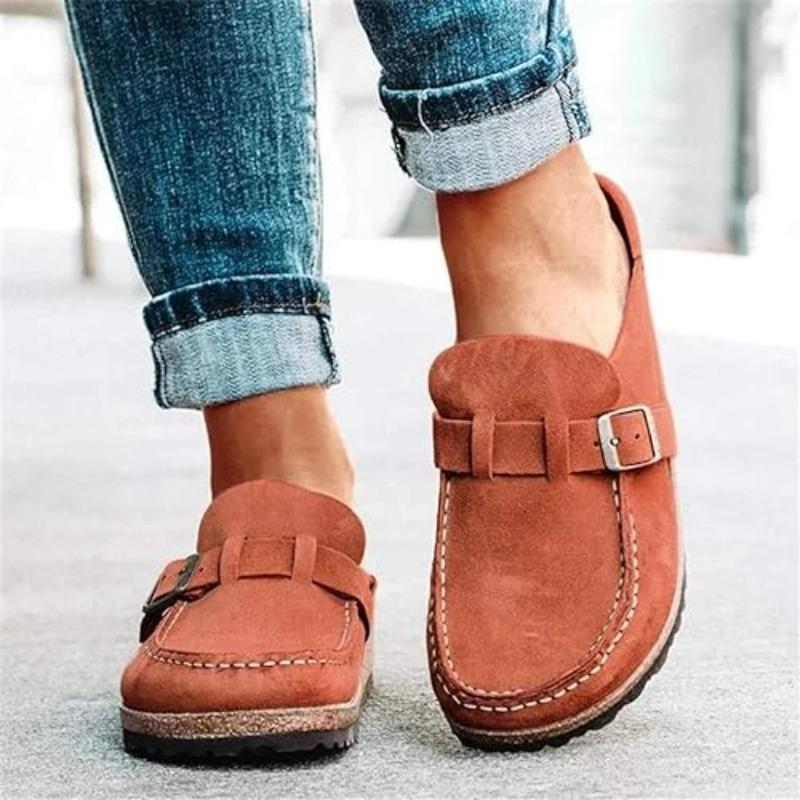 2024 New trend fashion clogs for women Suede soft leather clogs Classic cork clogs non-slip slippers Waterproof mule house sandals