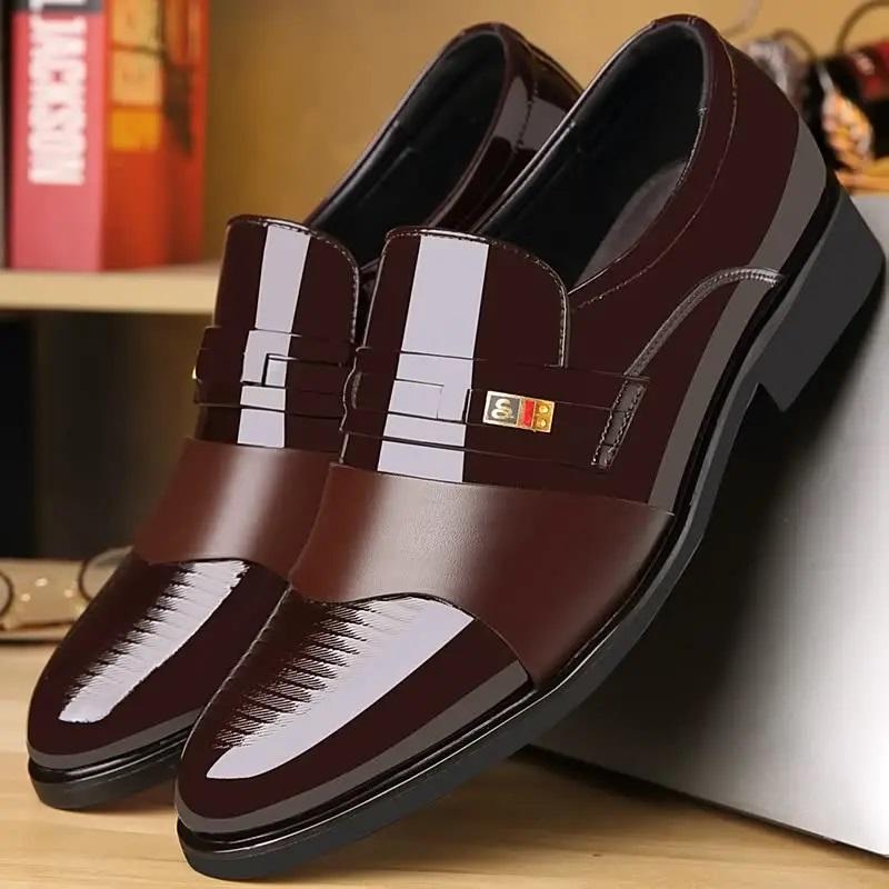 Men's pointed formal shoes, comfortable and non slip formal shoes