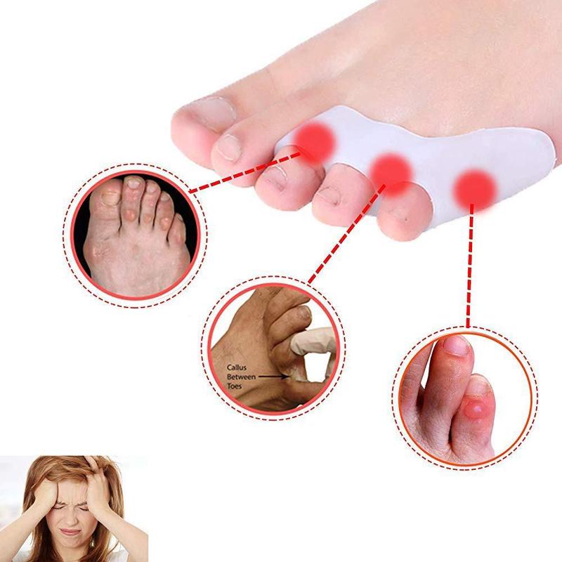 16pcs Random Color Toe Separator, Gel Toe Protector, Toe Separator Tailors Bunion Pad for Curled Pinky Toe