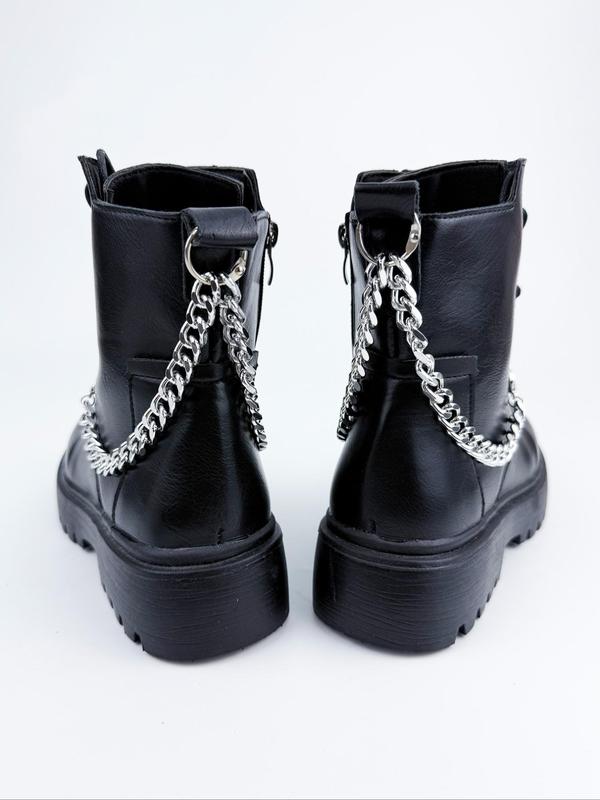 Punk Style Chain Design Shoe Decoration, Fashionable Shoes DIY Accessories for Women & Men, Shoes Decorations for Clogs, Sneakers, Boots, Sandals