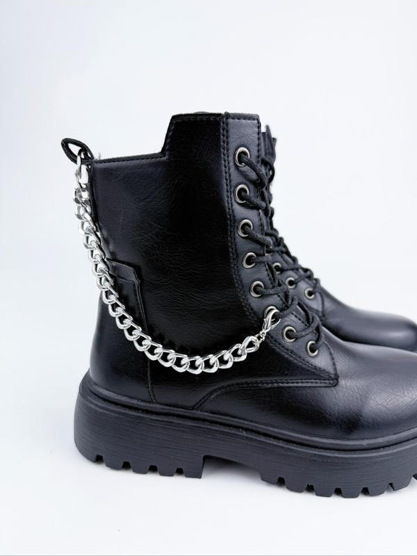 Punk Style Chain Design Shoe Decoration, Fashionable Shoes DIY Accessories for Women & Men, Shoes Decorations for Clogs, Sneakers, Boots, Sandals