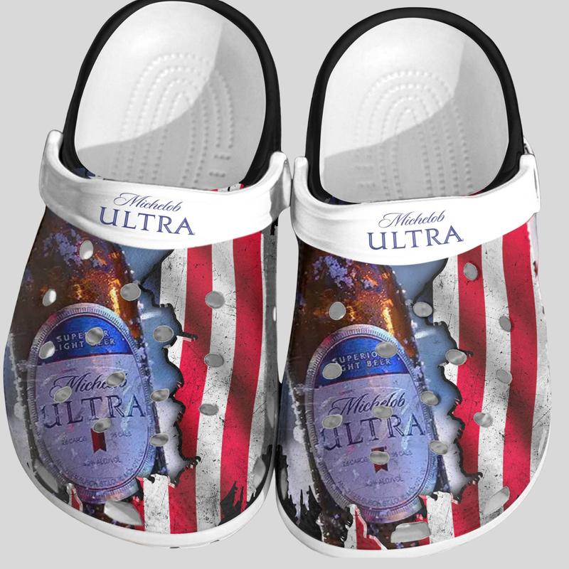 Michelob Ultra, Michelob Ultra Shoes, Beer CLogs Footwear, Drink Beer Shoes