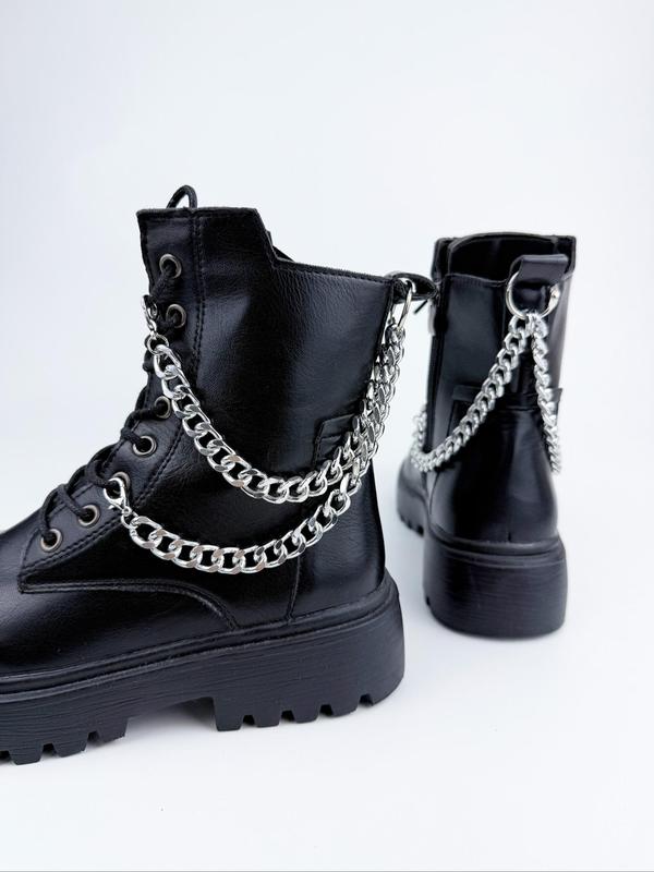 Punk Style Chain Design Shoe Decoration, Fashionable Shoes DIY Accessories for Women & Men, Shoes Decorations for Clogs, Sneakers, Boots, Sandals