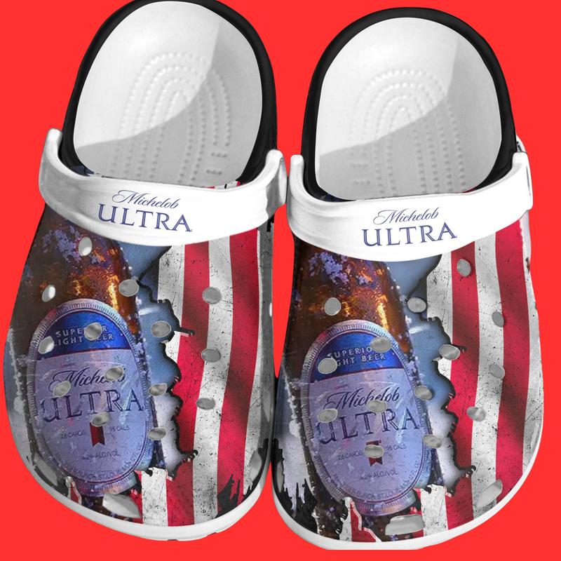 Michelob Ultra, Michelob Ultra Shoes, Beer CLogs Footwear, Drink Beer Shoes