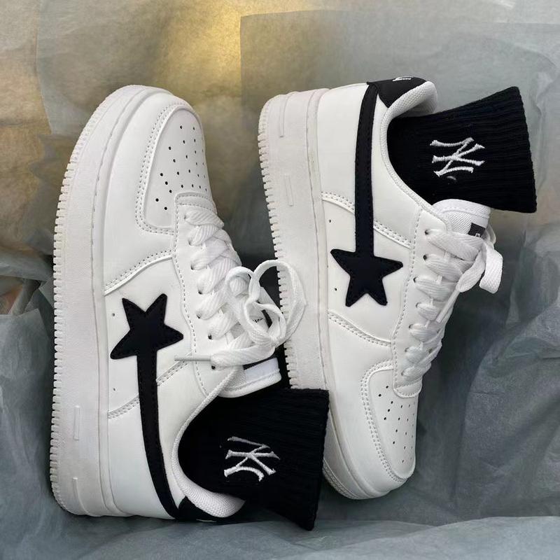 Star Pattern Sneakers New Super Popular Retro White Shoes Student Platform Sports Casual Shoes Trendy Men's Comfortable