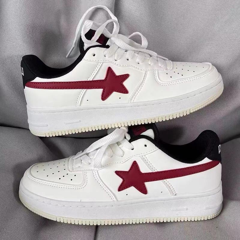 Star Pattern Sneakers New Super Popular Retro White Shoes Student Platform Sports Casual Shoes Trendy Men's Comfortable