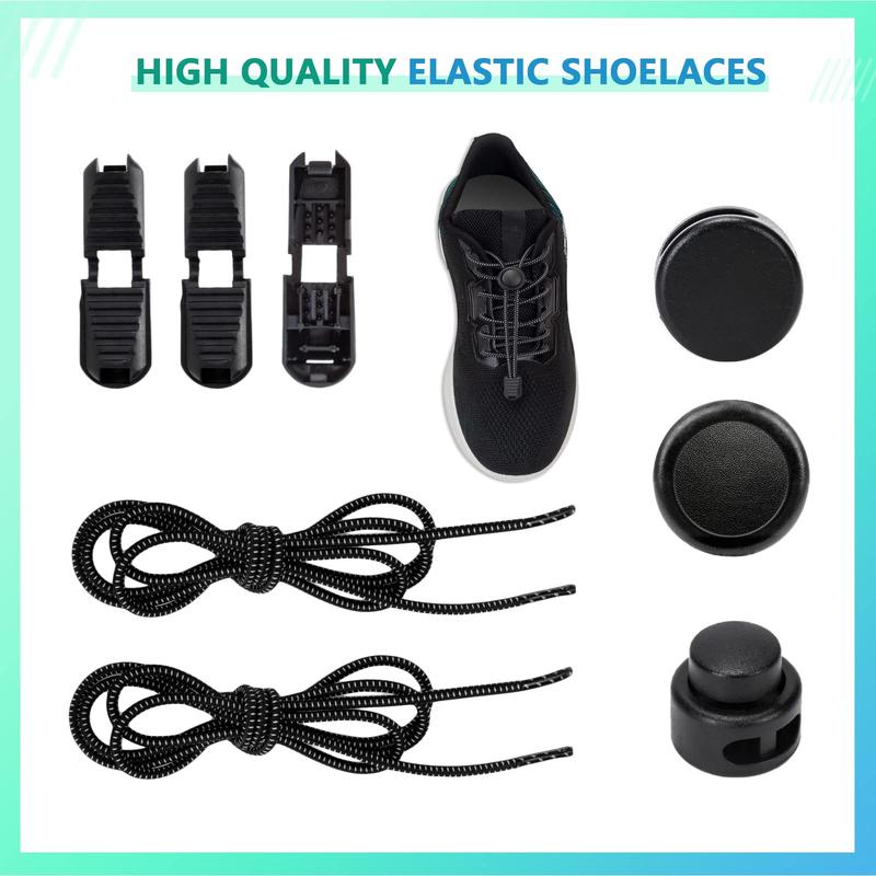 5 Pairs No Tie Shoe Laces for adults, Elastic Shoe laces,shoe laces tieless, no tie shoe laces Footwear Comfort