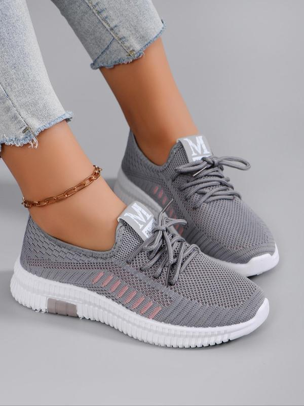 Women's Summer Fashionable Breathable Lightweight Mesh Sneakers, Casual Comfortable Sports Running Shoes, All-match Lace Up Sneakers for Daily Wear, Girls's Walking Sports Shoes, Footwear, Walking Shoes