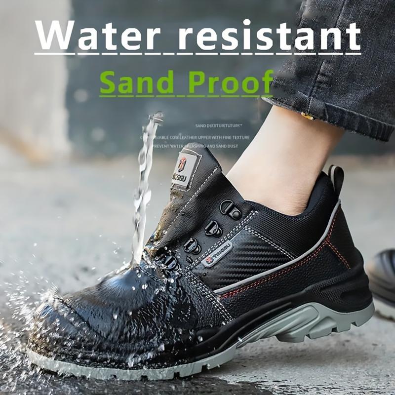 Mens Water Resistant Work Boots Indestructible Steel Toe Safety Shoes Closed Footwear Walking