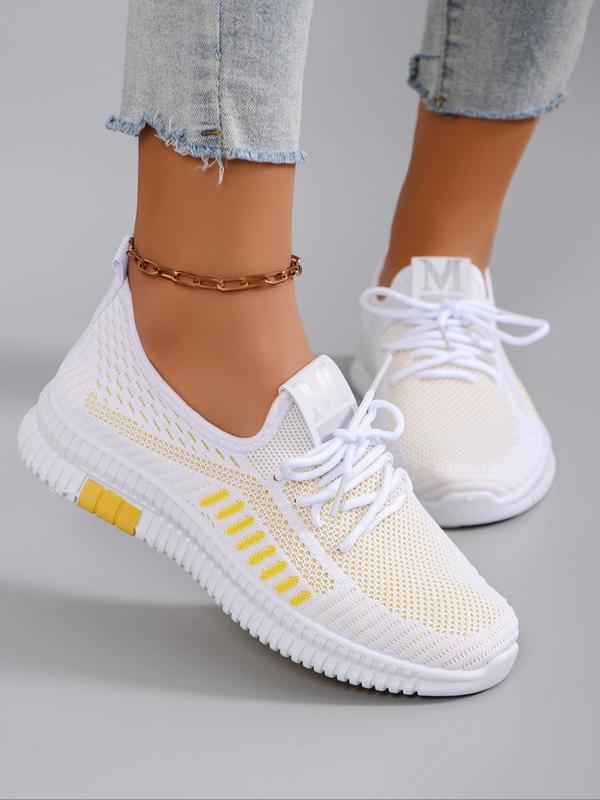 Women's Summer Fashionable Breathable Lightweight Mesh Sneakers, Casual Comfortable Sports Running Shoes, All-match Lace Up Sneakers for Daily Wear, Girls's Walking Sports Shoes, Footwear, Walking Shoes