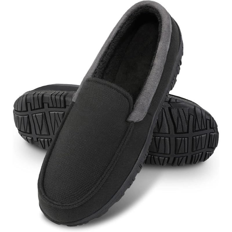 Moccasin Slippers for Men Memory Foam House Shoes Indoor Outdoor Comfort Mens Moccasin Slippers