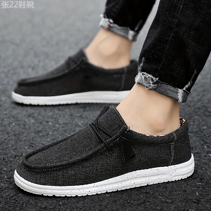 Men's Loafer Shoes With Decorative Shoelaces, Comfy Non-slip Slip On Breathable Shoes Sneakers, Spring And Summer Footwear Flat